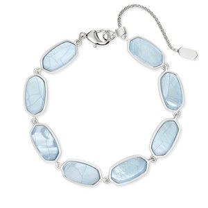 New Kendra Scott Millie Silver Bracelet - Sky Blue